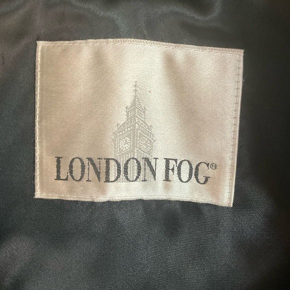 London Fog Vintage Trench Coat with Fur Collar - Picture 7 of 9